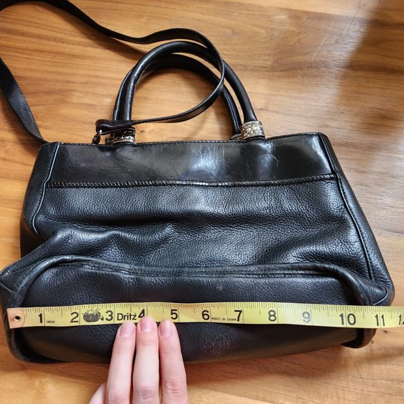 Vintage Fossil Black Leather Handbag - Picture 14 of 15